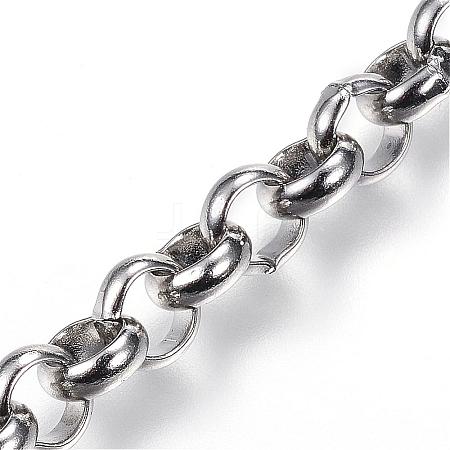 304 Stainless Steel Rolo Chains STAS-G097-02P-1
