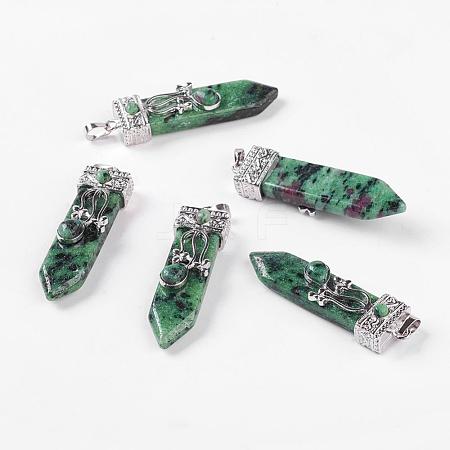 Natural Ruby in Zoisite Big Pendants G-G718-A08-1