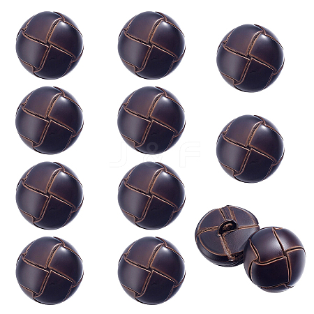 12Pcs Cowhide Shank Buttons BUTT-ME0001-41B-1
