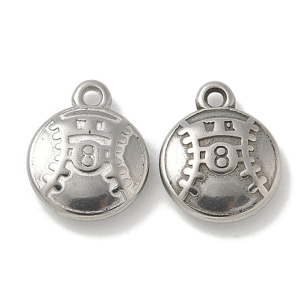 Anti-Tarnish 304 Stainless Steel Pendants STAS-Q334-12P-02-1