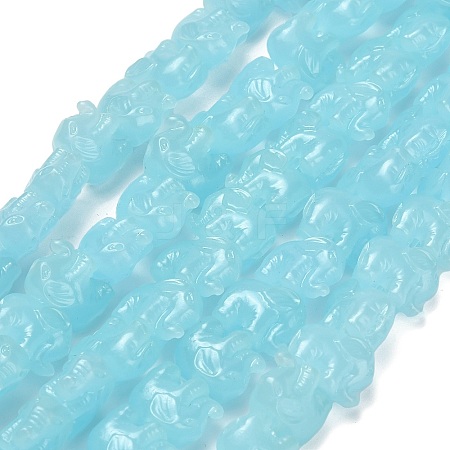 Synthetic Coral Dyed Carved Bead BSHE-H114-04A-1