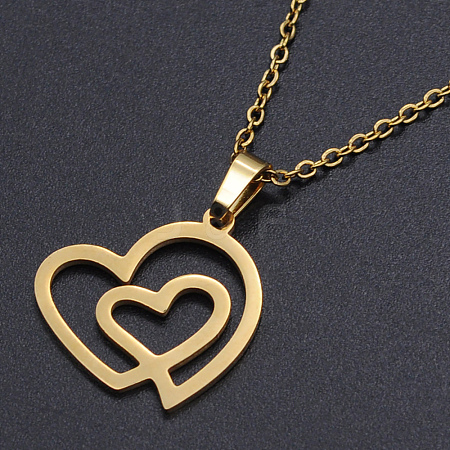 201 Stainless Steel Pendants Necklaces LS-NJEW-S105-JN689-45-2-1