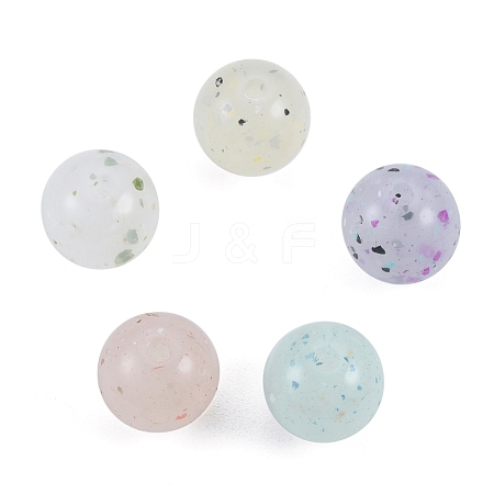 Marbled Stone Style Opaque Acrylic Beads OACR-G009-01B-1