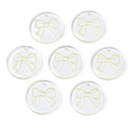 Transparent Resin Pendants RESI-N030-006B-1