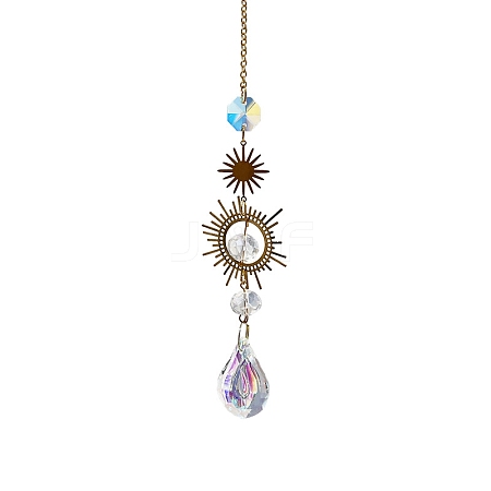 Crystal Glass Sun Catcher Pendant PW-WG88E45-03-1