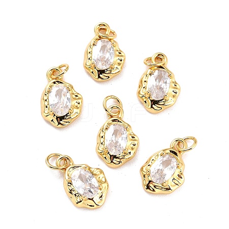 5Pcs Brass Micro Pave Cubic Zirconia Charms ZIRC-SZ0002-15A-1