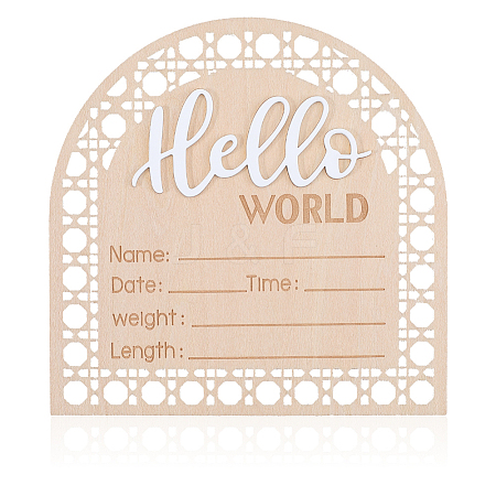 Wooden Baby Photo Props DJEW-WH0015-110A-1
