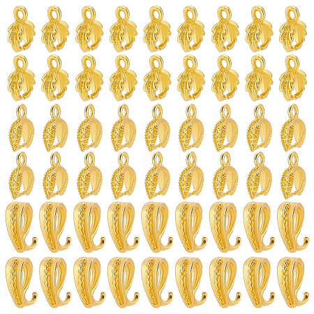 ARRICRAFT 150Pcs 3 Style Brass & Alloy Ice Pick Pinch Bails FIND-AR0004-74G-1