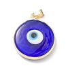 Handmade Evil Eye Lampwork Pendants LAMP-F031-03G-02-2