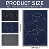 CRASPIRE 6 Sheets 3 Style Rectangle with Round & Oval Pattern Self-adhesive Nylon Applique PATC-CP0001-01-2
