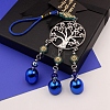 Alloy Flat Round with Tree of Life Pendant Decorations EVIL-PW0003-04-2