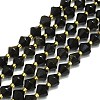 Natural Golden Sheen Obsidian Beads Strands G-I376-B01-01-1