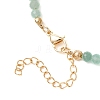 Summer Beach Natural Green Aventurine Round Beaded Necklaces NJEW-JN05262-05-5