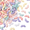 200Pcs UV Plating Opaque Acrylic Beads OACR-PA0001-89-1