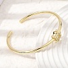 Brass Micro Pave Clear Cubic Zirconia Cuff Bangles for Women KK-CBAED06-08A-G-2