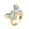 304 Stainless Steel Cuff Open Rings for Women RJEW-F207-01C-G-2
