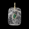 Natural Quartz Crystal Faceted Pendants G-B186-01G-10-1