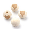 Unfinished Wood Beads LS-WOOD-S036-07-1