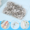 20Pcs Alloy Ballet Shoes & Dancing Girl & Heart Keychains KEYC-SC00043-6