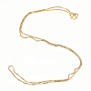 Brass Box Chains Necklace Making MAK-Q012-02G-2