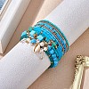 11Pcs Boho Seed Beads Stretch Bracelets Set JB738A-5