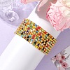 Glass Beads Beaded Stretch Bracelets BJEW-JB10958-3