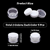 10Pcs 2 Colors Round Jewelry Clear Plastic Loose Diamond Storage Box CON-GF0001-15A-2