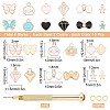 DIY 120Pcs Alloy Enamel Nail Art Dangle Charm Decoration Sets MRMJ-SC0001-06-2