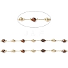 3.28 Feet Natural Tiger Eye Handmade Beaded Chains X-CHC-F010-03J-G-3