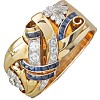 Flower Brass Micro Pave Clear Cubic Zirconia Finger Rings FS-WGA7D1C-03-2