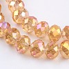 Electroplate Glass Beads Strands EGLA-F122-8x6mm-FR-A01-3