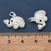 Brass Micro Pave Black Cubic Zirconia Pendants CU-CBA3F77-05S-3