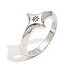 316L Surgical Stainless Steel with Clear Cubic Zirconia Finger Rings WGD89A7-05-1