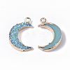 Druzy Resin Pendants X-RESI-S383-009-A02-2