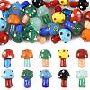 24Pcs 10 Colors Handmade Lampwork Beads Strands LAMP-FS0001-71-1