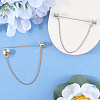 Zinc Alloy Hanging Chain Brooches FIND-GF0006-87C-4