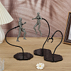 Plastic with Zinc Alloy Model Assembled Action Figure Display Holders with Hexagon Base ODIS-WH0038-219B-4
