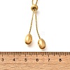 304 Stainless Steel Teardrop Pendant Lariat Necklaces for Women NJEW-U031-01G-3