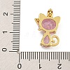 Rack Plating Brass Micro Pave Cubic Zirconia Pendants KK-U035-10G-3