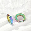 304 Stainless Steel Polishing Effect Hoop Earrings EJEW-M001-35A-3