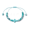 5Pcs Synthetic Gemston Braided Beaded Bracelets Sets BJEW-JB11016-3