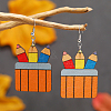 Back-to-School Paintbrush Wood Dangle Earrings Accessories JD6272-1-1