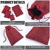 Beebeecraft 16Pcs 4 Styles Polyester Imitation Burlap Packing Pouches Drawstring Bags ABAG-BBC0001-01D-6