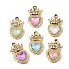 UV Plating Alloy Glass Pendants FIND-K032-10G-1
