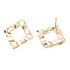 Brass Stud Earring Findings KK-N231-279-1