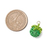 Glass Seed Beaded Tomato Pendants PALLOY-MZ01081-01-3
