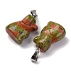 Natural Unakite Pendants G-B127-07P-06-2