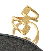 Textured Rhombus 304 Stainless Steel Finger Ring for Women RJEW-L126-09B-G-2