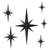6Pcs Plastic Self Adhesive Wall Stickers DIY-WR0005-34C-1