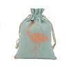 Linenette Drawstring Bags CON-PW0001-078B-01B-1